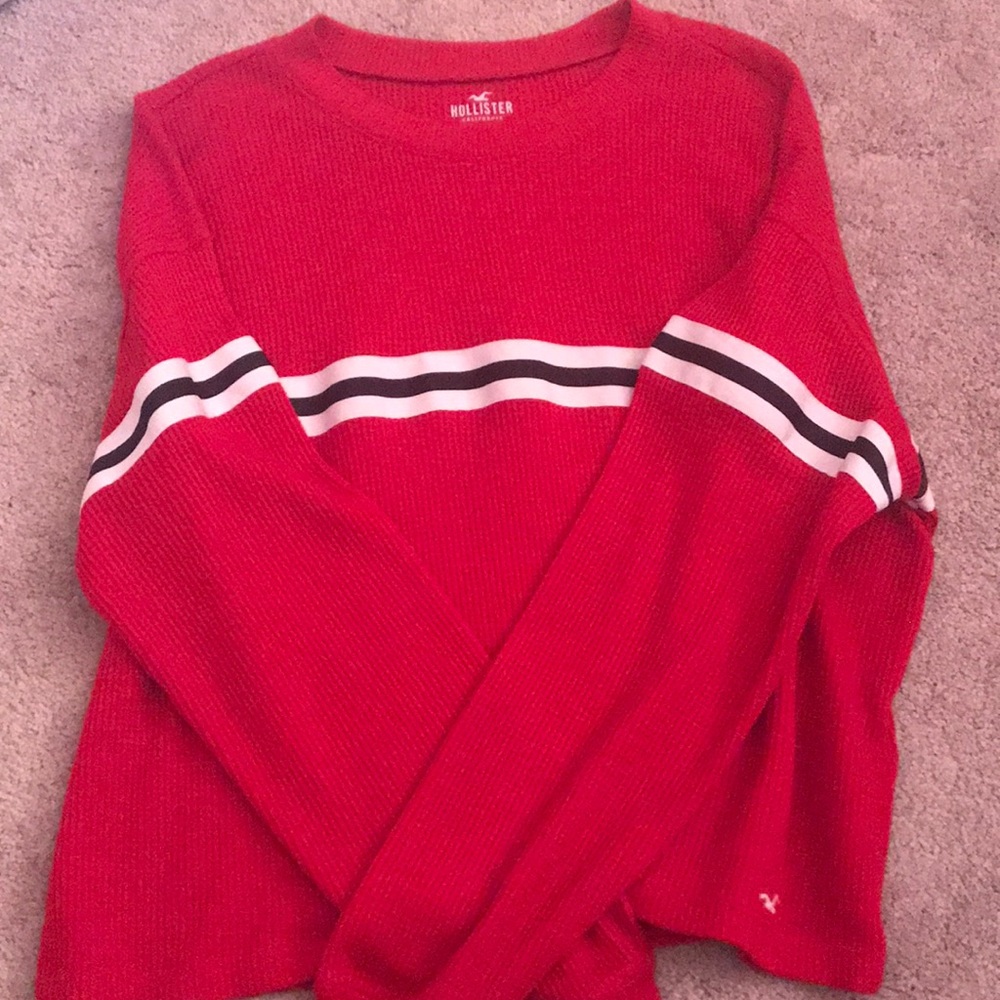 red thermal sweater